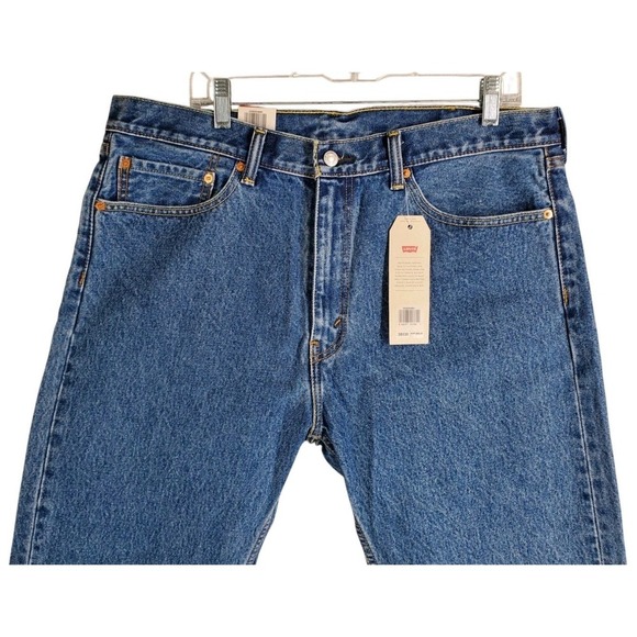 Levis 505 Blue Jeans Mens 38x30 Regular Fit Straight Leg Hi Rise NWT - Picture 4 of 13